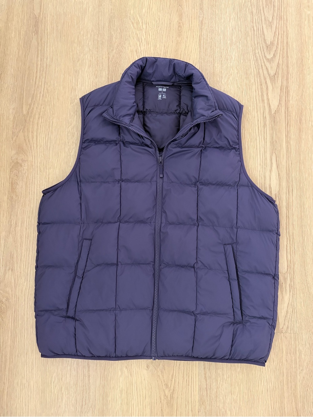 Uniqlo Men's Quilted Puffer Vest - Plum Purple - PuffTech - Down Jacket
